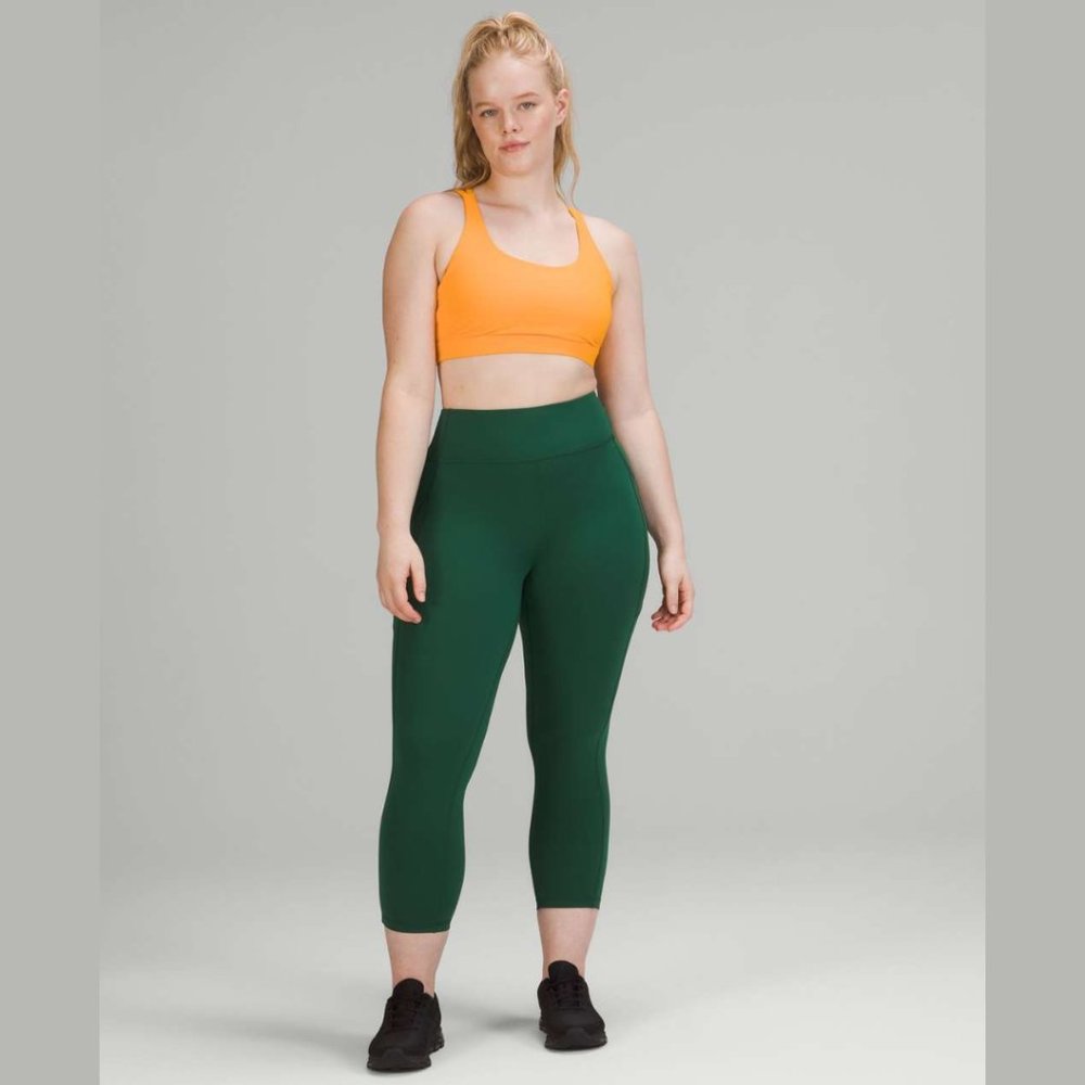 {Lululemon} Invigorate High-Rise Crop Leggings 23" in Everglade Green